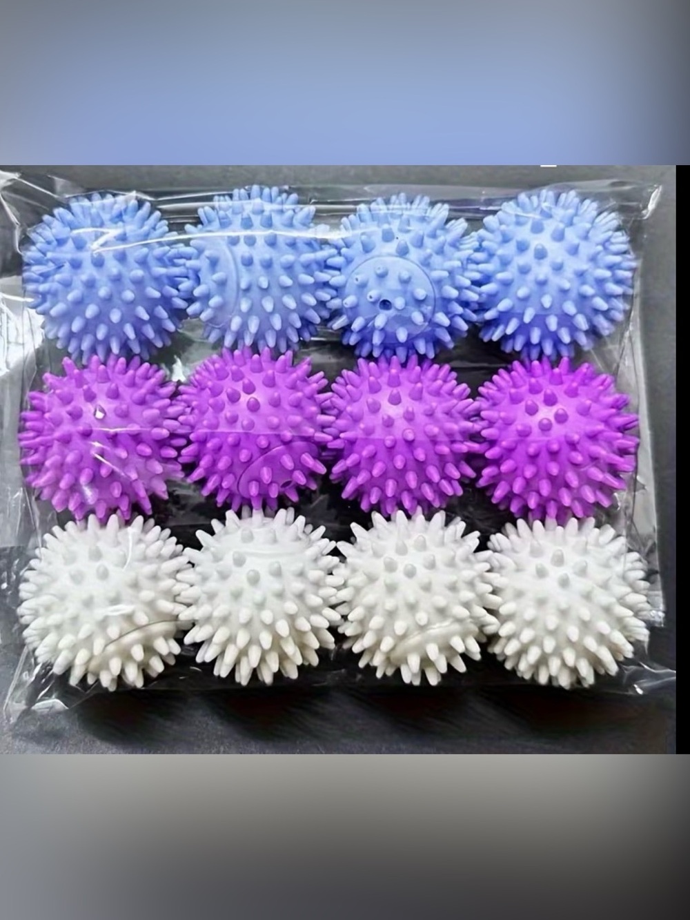 NWT-Laundry Dryer Balls, 12-Count, Small, Reusable, Spiky Design, Reduce Static